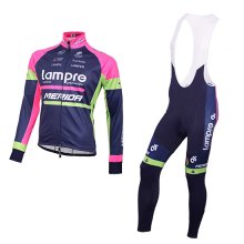 Maglia Lampre Manica Lunga 2016 blu e rosa