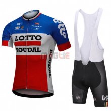 Maglia Lotto Soudal Manica Corta 2018 Blu e Rosso