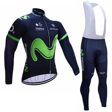 Maglia Movistar Manica Lunga 2017 nero