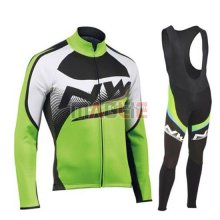 Maglia Northwave Manica Lunga 2019 Verde Nero Bianco