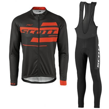 Maglia Scott Manica Lunga 2017 nero e arancione