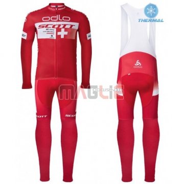 Maglia Scott manica lunga 2016 rosso e bianco