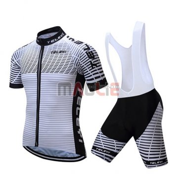 Maglia Teleyi Bike Manica Corta 2019 Bianco Nero