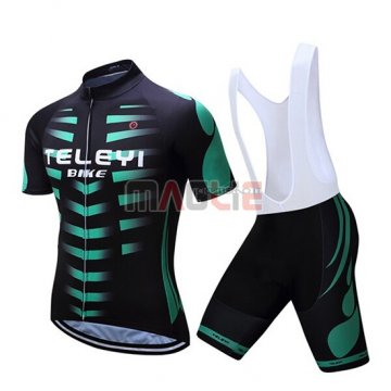 Maglia Teleyi Bike Manica Corta 2019 Verde Nero