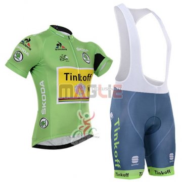 Maglia Tinkoff manica corta 2016 verde e nero