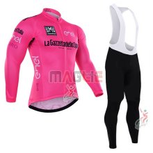 Maglia Tour de Italia manica lunga 2016 rosa e bianco