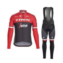 Maglia Trek Segafredo Manica Lunga 2017 nero e rosso