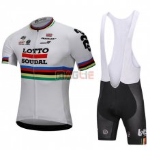 Maglia UCI Mondo Campione Lotto Soudal Manica Corta 2018 Bianco