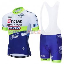 Maglia Wanty-Gobert Cycling Team Manica Corta 2021 Blu Bianco Giallo