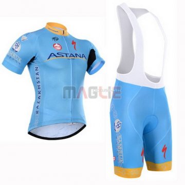 Maglia Astana manica corta 2015 azzurro