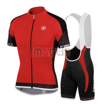 Maglia Castelli manica corta 2015 nero e rosso