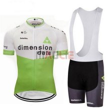 2018 Maglia Dimension Data Manica Corta Bianco e Verde