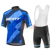 2018 Maglia Giant Elevate Manica Corta Blu e Nero