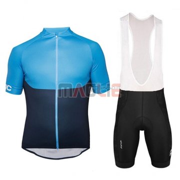 2018 Maglia POC Essential XC Manica Corta Blu e Nero