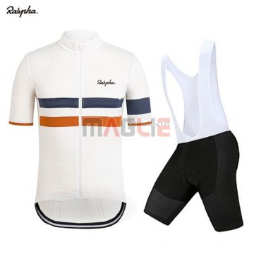 Maglia Rapha Manica Corta 2019 Bianco Arancione