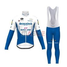 Maglia Deceuninck Quick Step Manica Lunga 2020 Bianco Azul