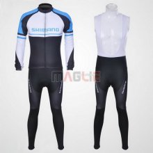 Maglia Shimano manica lunga 2011 blu e bianco