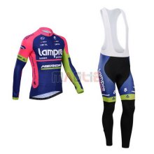 Maglia Lampre manica lunga 2014 rosa e blu