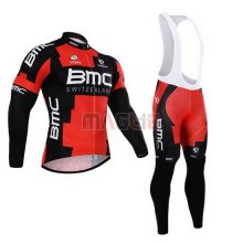 Maglia BMC manica lunga 2015 nero e arancione