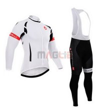 Maglia Castelli manica lunga 2015 arancione e bianco