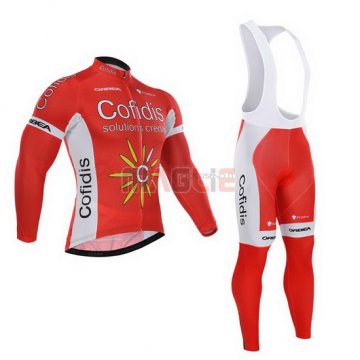 Maglia Cofidis manica lunga 2015 rosso