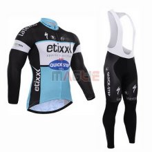 Maglia Quick Step manica lunga 2015 nero e bianco