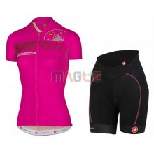 Maglia Donne Castelli Manica Corta 2017 Rosa