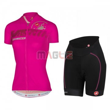 Maglia Donne Castelli Manica Corta 2017 Rosa