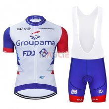 Maglia Groupama-FDJ Manica Corta 2021 Rosso Blu Bianco