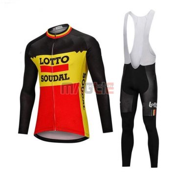 Maglia Lotto Soudal Manica Lunga 2018 Nero e Giallo