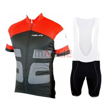 Maglia Nalini Manica Corta 2019 Rosso Nero