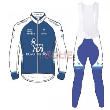 Maglia Novo Nordisk Manica Lunga 2017 Blu e Bianco