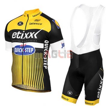 Maglia Quick Step manica corta 2016 giallo e nero