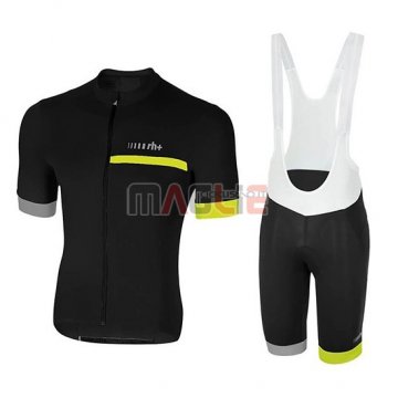 Maglia RH+ Manica Corta 2018 Nero Grigio Giallo