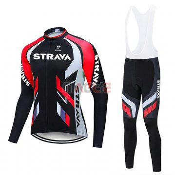 Maglia STRAVA Manica Lunga 2021 Rosso Nero