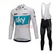 Maglia Sky Manica Lunga 2018 Bianco e Blu