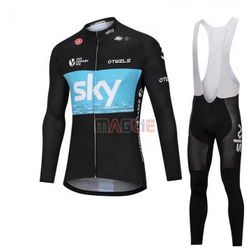 Maglia Sky Manica Lunga 2018 Nero e Blu