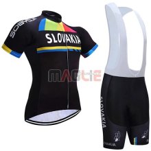 Maglia Slovacchia Manica Corta 2019 Nero