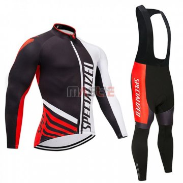 Maglia Specialized Manica Lunga 2018 Nero Rosso Bianco