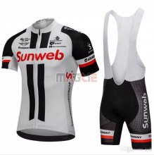 Maglia Sunweb Manica Corta 2018 Grigio e Nero