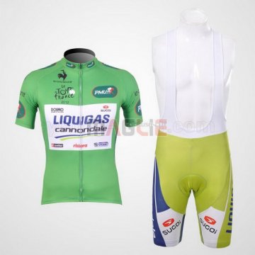 Maglia Liquigas manica corta 2012 giallo e verde