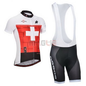 Maglia Assos manica corta 2014 bianco e rosso