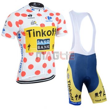 Maglia Saxo Bank manica corta 2015 arancione e bianco