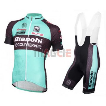 Maglia Bianchi manica corta 2016 azzurro e nero