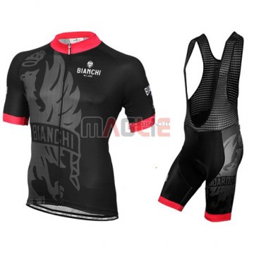 Maglia Bianchi manica corta 2016 rosso e nero