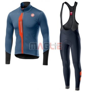 Maglia Castelli TRAS Manica Lunga 2019 Blu Arancione