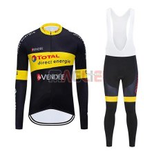 Maglia Direct Energie Manica Lunga 2019 Nero Giallo