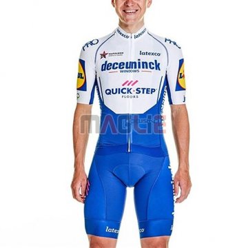 Maglia Deceuninck Quick Step Manica Corta 2020 Bianco Azul