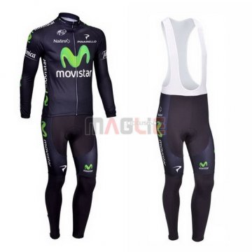 Maglia Movistar manica lunga 2013 nero