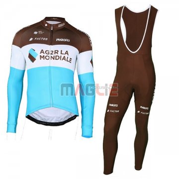 Maglia Ag2r La Mondiale ML 2018 Marrone Blu